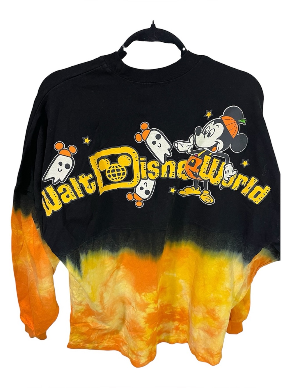 DISNEY World Spirit Jersey MICKEY MOUSE TIE DYE HAPPY HALLOWEEN 2022 Medium
